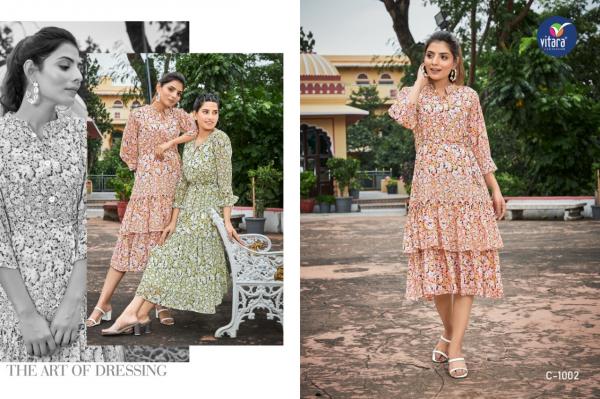 Vitara Clinton Exclusive Designer Georgette Long Kurti Collection 